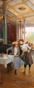  père - Femmes dans un café Espagne Dynastie des Bourbons Mariano Alonso Pérez